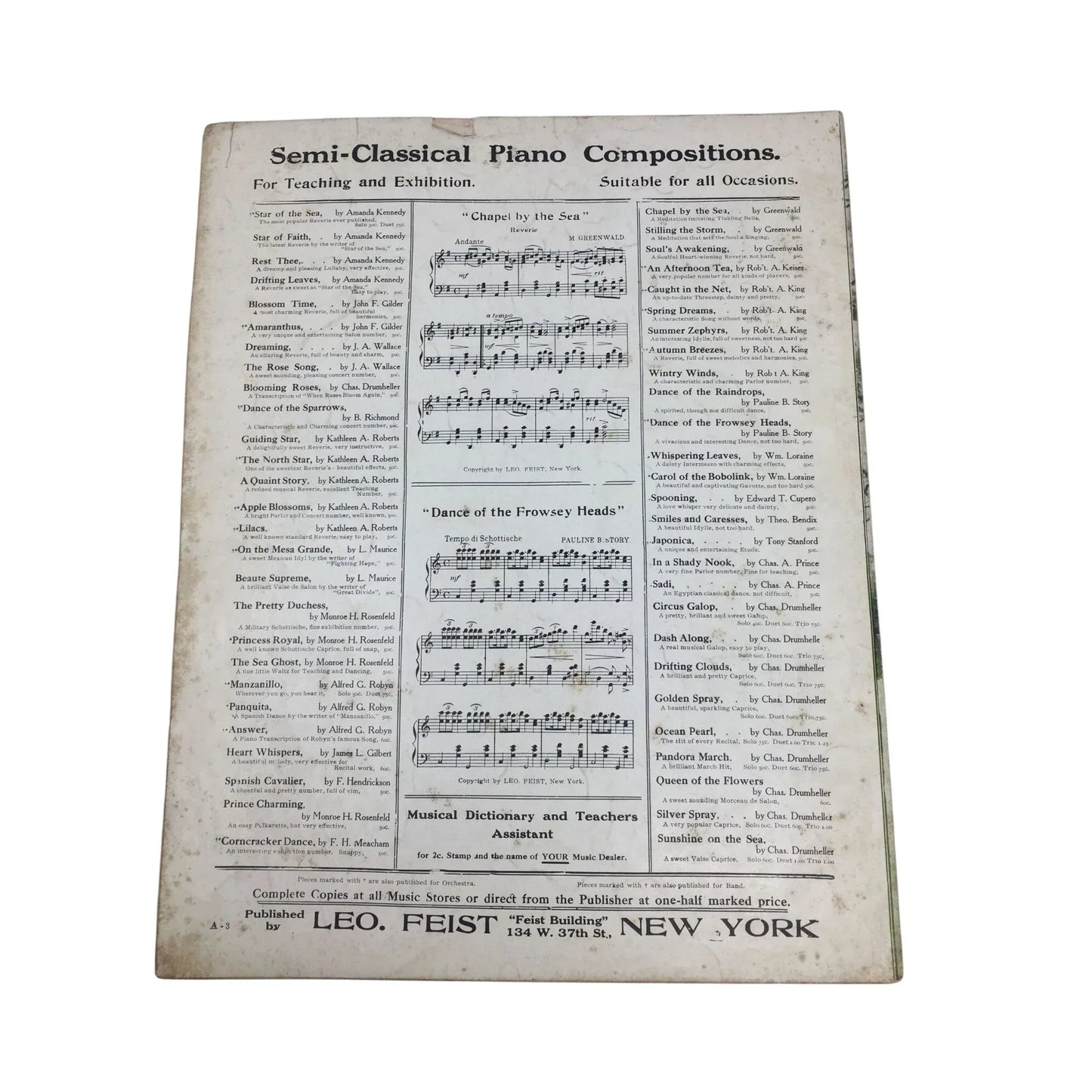MORNING STAR REVERIE BY IDA F IRVING SHEET MUSIC - A+ Stuff - SHEET MUSIC - A+ Stuff