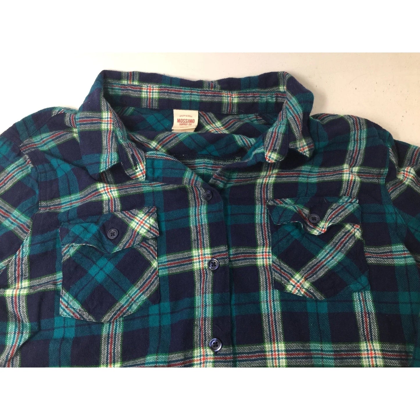 Mossimo Girl's Size XXL Long Sleeve Button Up Plaid Flannel Shirt with Collar - A+ Stuff - Shirts & Tops - A+ Stuff