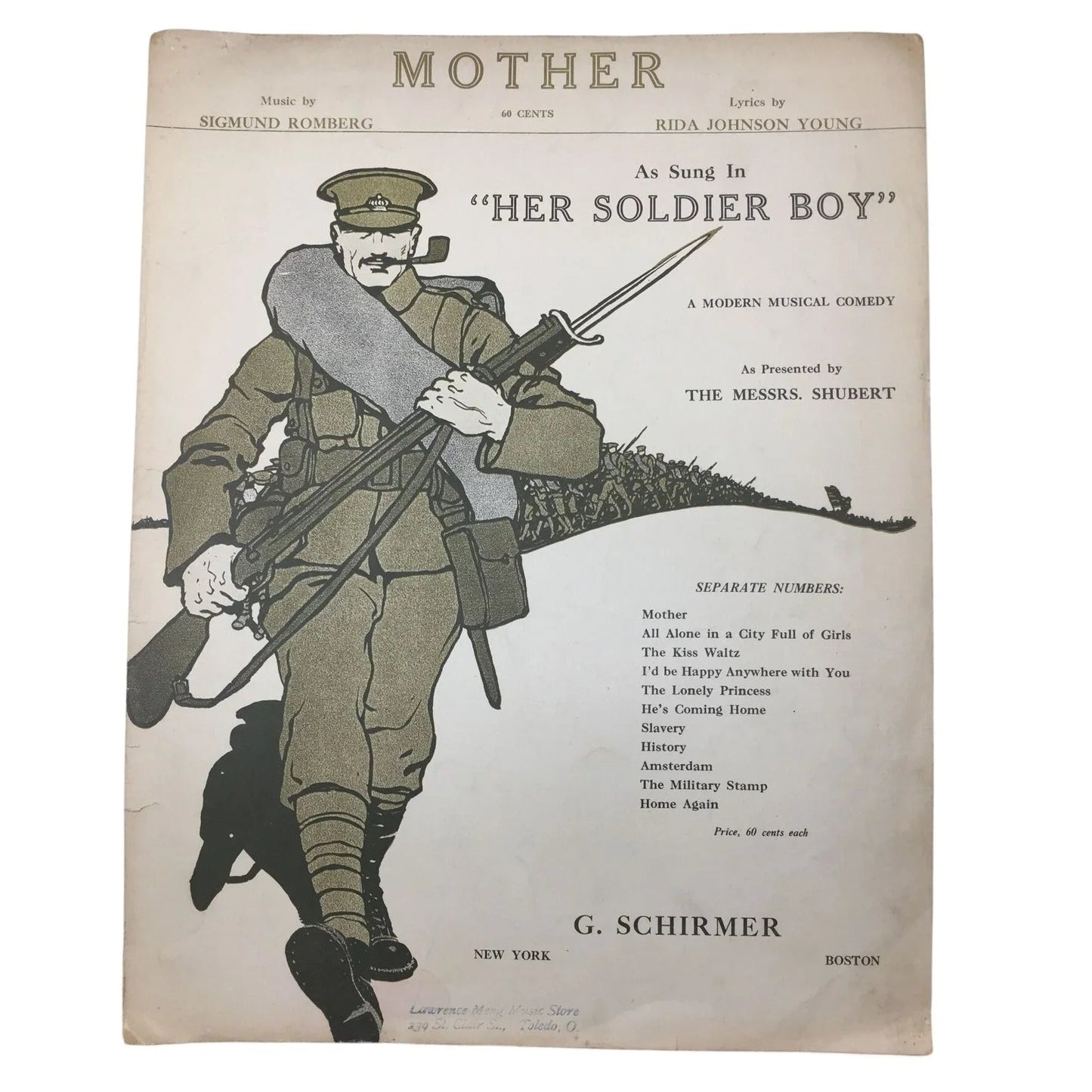 Mother - As Sung in ''Her Soldier Boy'' A Modern Musical Comedy - A+ Stuff - SHEET MUSIC - A+ Stuff
