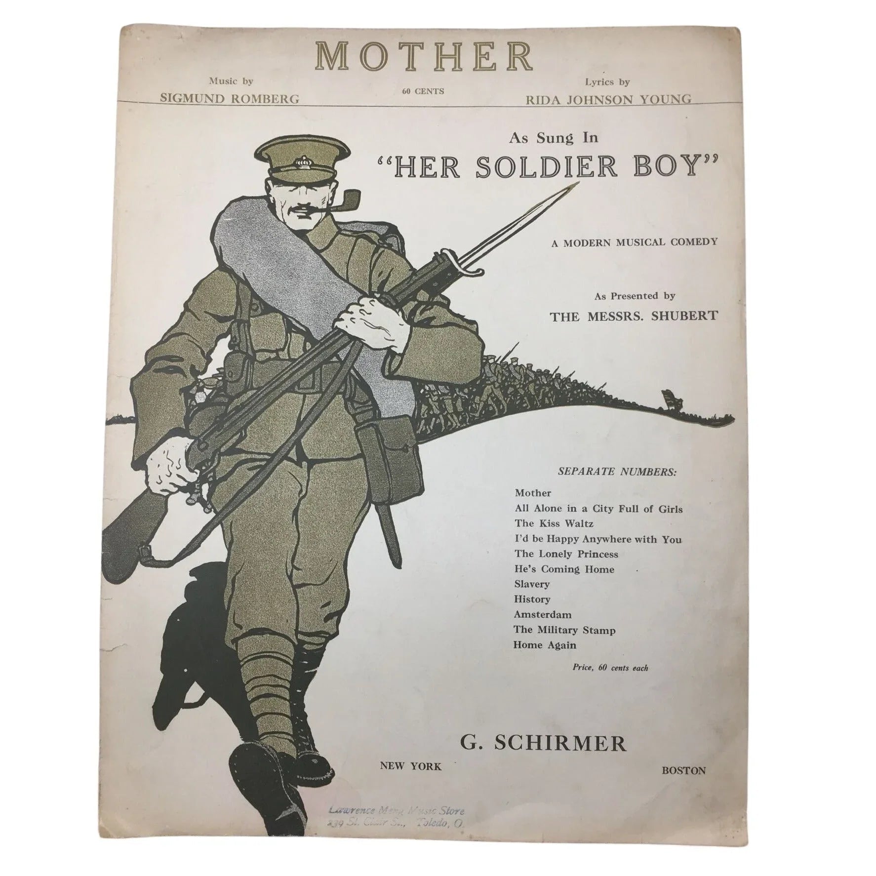 Mother - As Sung in ''Her Soldier Boy'' A Modern Musical Comedy - A+ Stuff - SHEET MUSIC - A+ Stuff