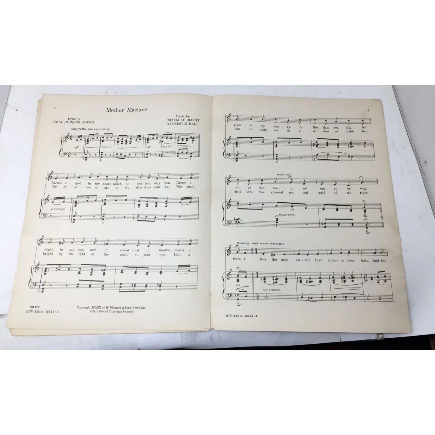 Mother Machree Song Vintage Sheet Music - A+ Stuff - SHEET MUSIC - A+ Stuff