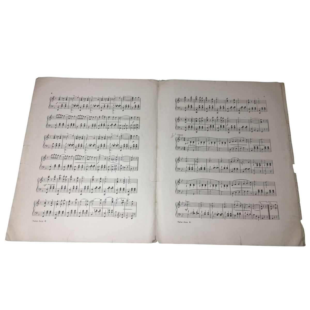 Vintage 1914 sheet music for "Valse June – Hesitation or Boston" unbranded  A+ Stuff Sheet Music