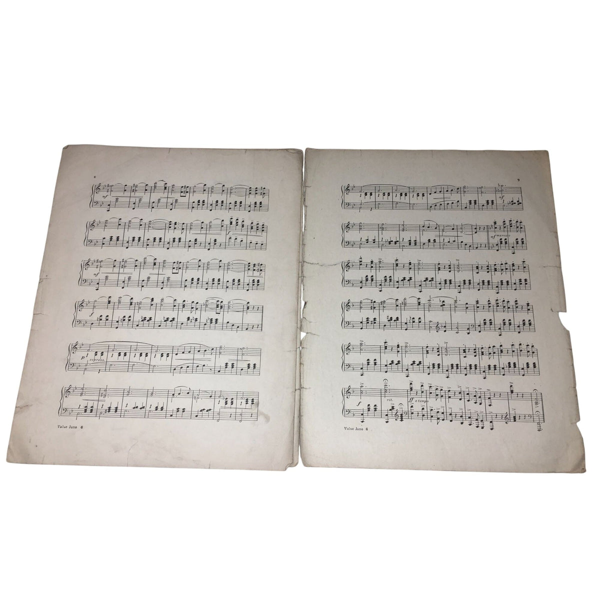 Vintage 1914 sheet music for "Valse June – Hesitation or Boston" unbranded  A+ Stuff Sheet Music