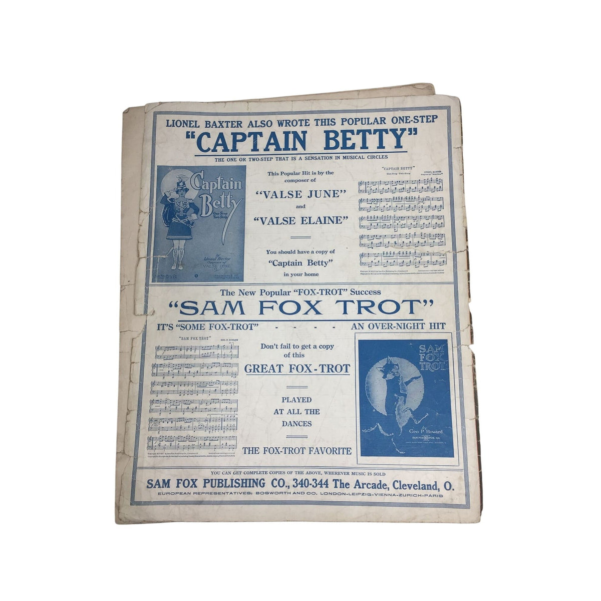 Vintage 1914 sheet music for "Valse June – Hesitation or Boston" unbranded  A+ Stuff Sheet Music