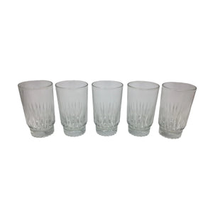 Vintage Libbey Duratuff Clear Glass Drinking Glasses - each about 4.5'' tall