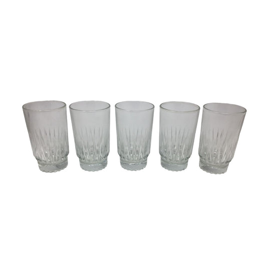 Vintage Libbey Duratuff Clear Glass Drinking Glasses - each about 4.5'' tall