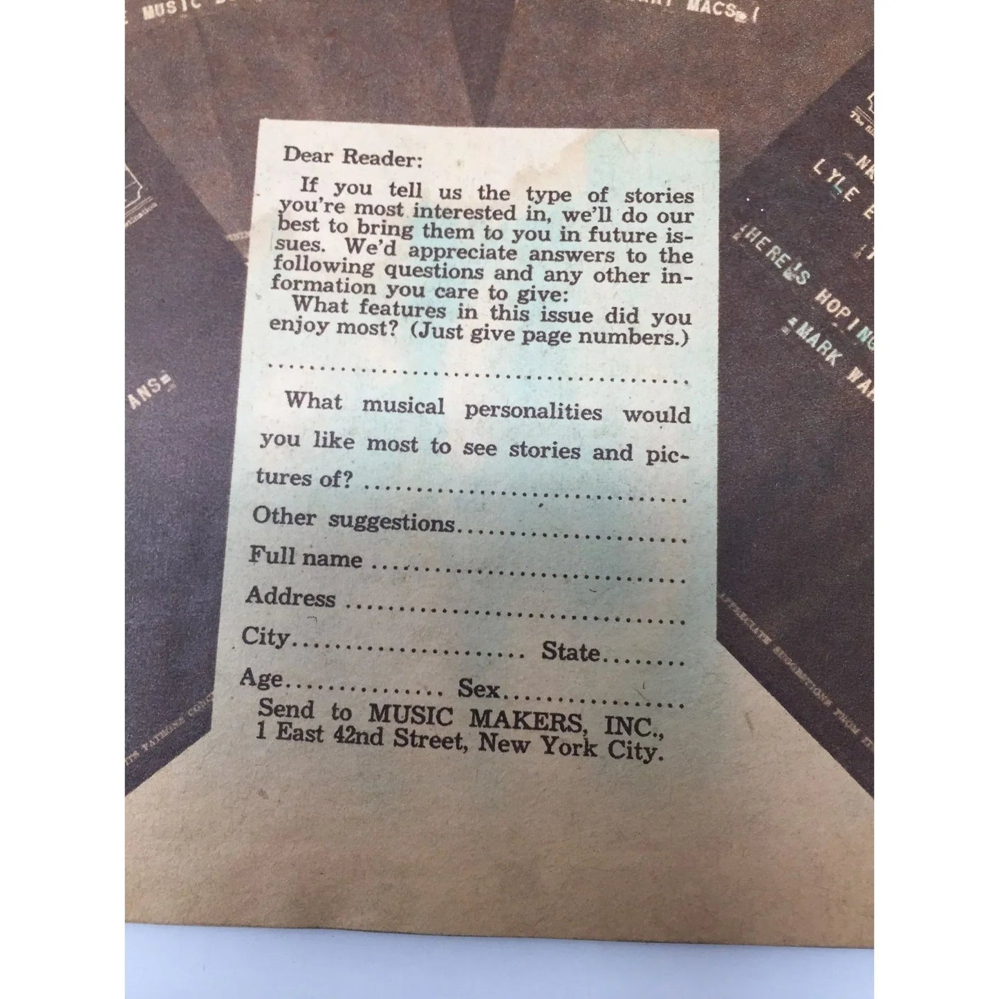 Music Makers Volume 1 No. 1 (May 1940) - A+ Stuff - Books - A+ Stuff