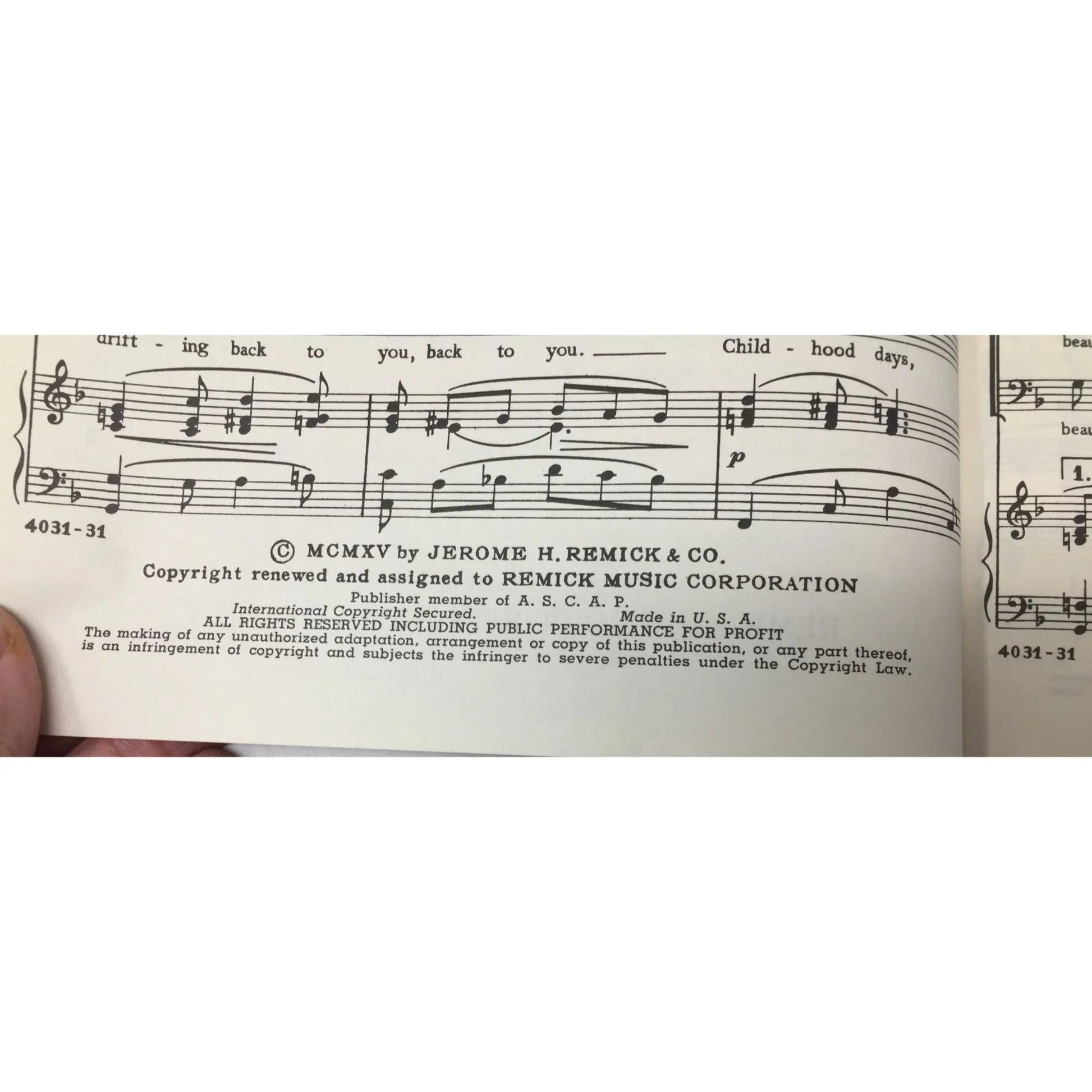 Music Memories for Today Choral adaptions by Harry Robert Wilson - A+ Stuff - SHEET MUSIC - A+ Stuff