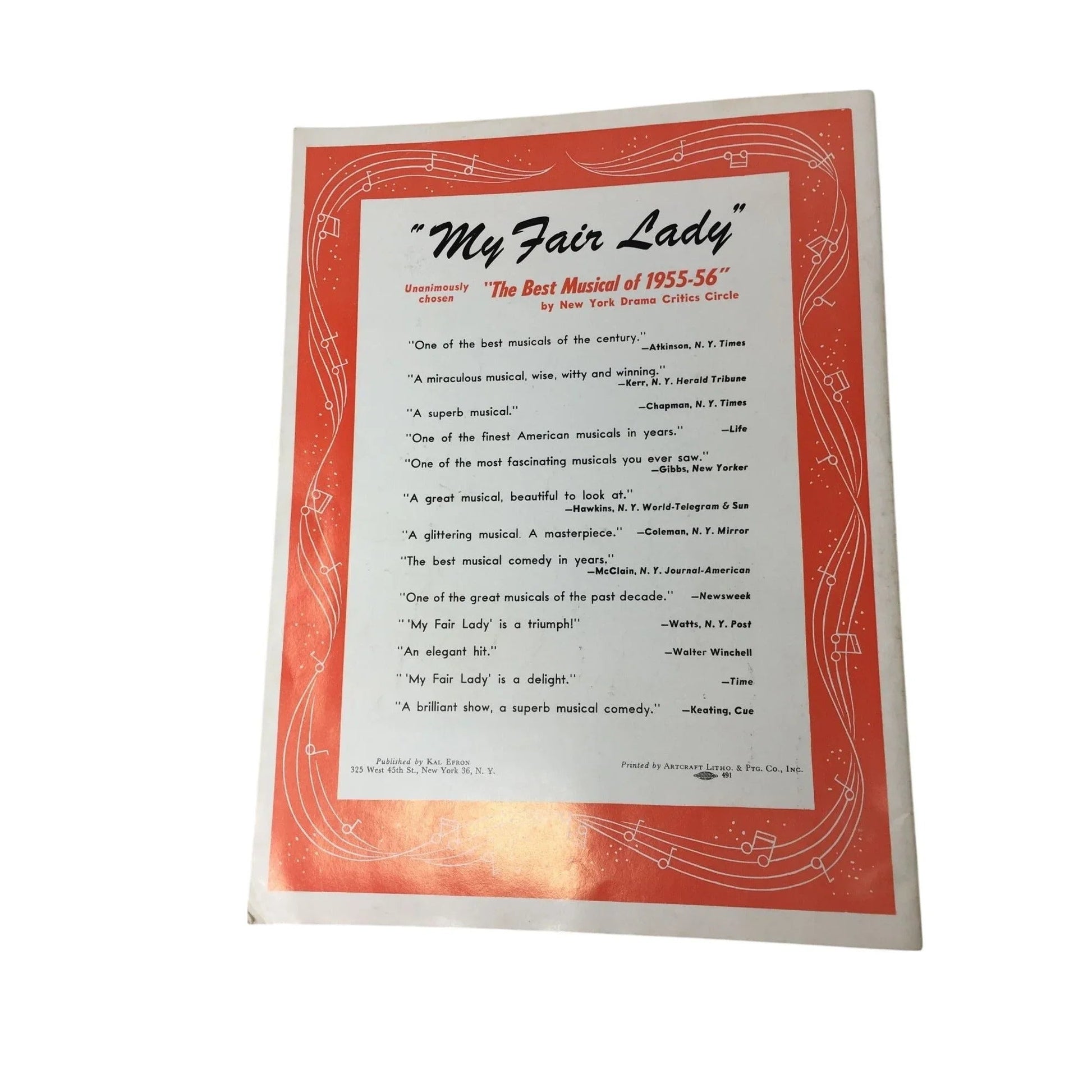''MY FAIR LADY'' Vintage Musical Souvenir Program Book - A+ Stuff - Books - A+ Stuff