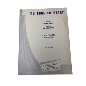 ''MY FOOLISH HEART'' VINTAGE SHEET MUSIC