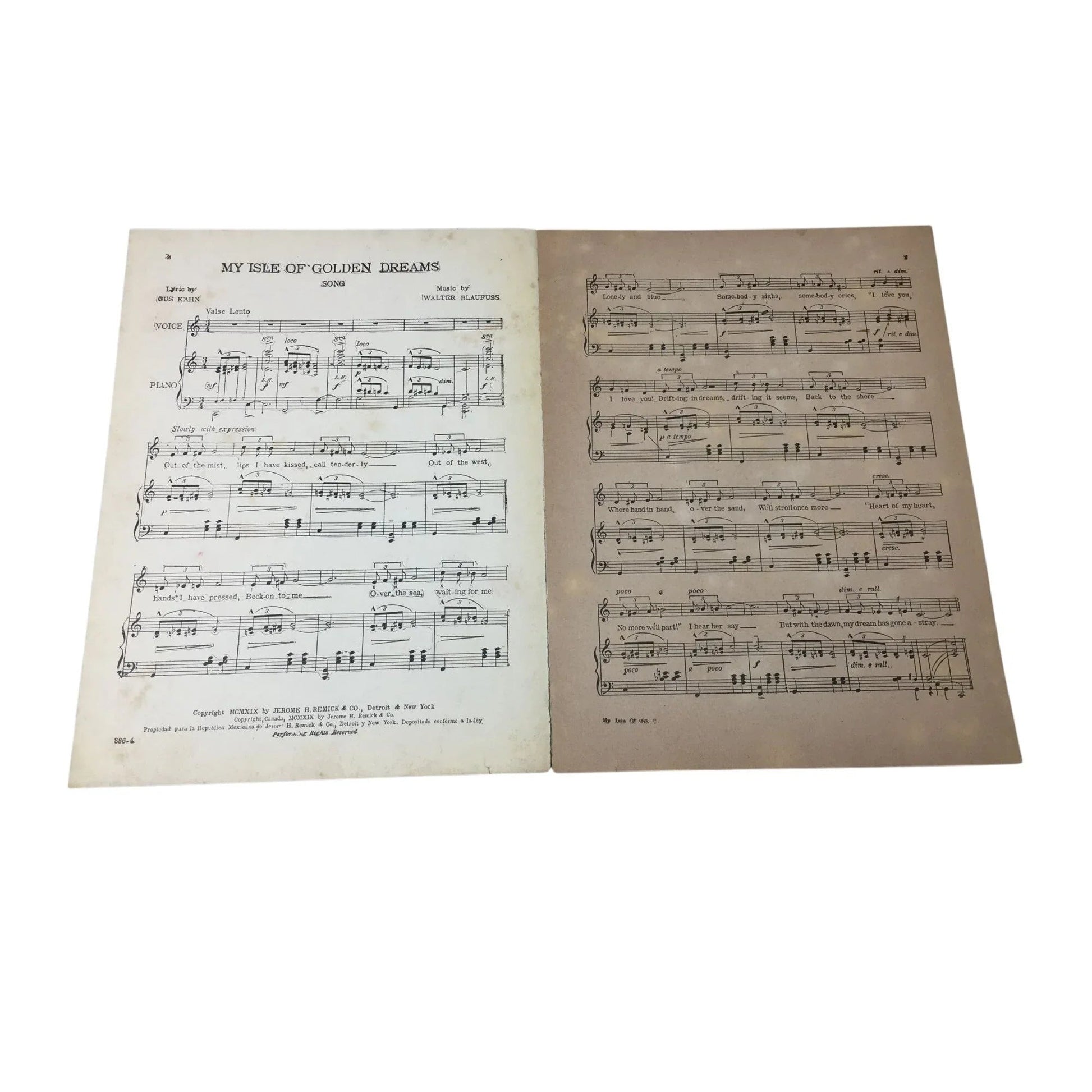 ''My Isle of Golden Dreams'' Song (Operatic edition) - A+ Stuff - SHEET MUSIC - A+ Stuff