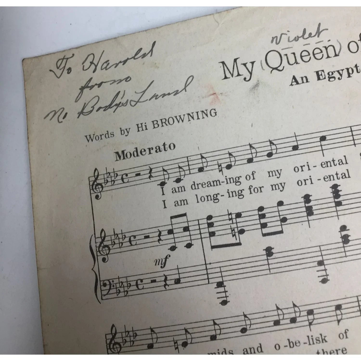 ''My Queen of the Caravan (An Egyptian Love Song)'' Sheet music - A+ Stuff - SHEET MUSIC - A+ Stuff
