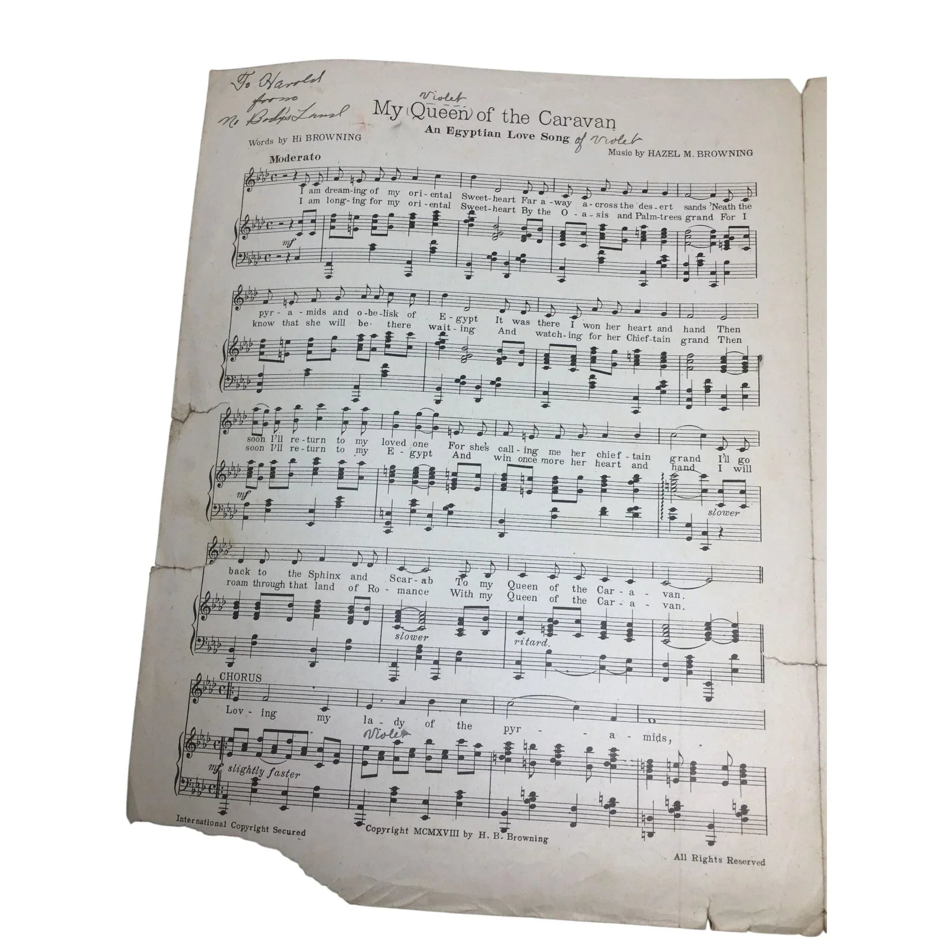 ''My Queen of the Caravan (An Egyptian Love Song)'' Sheet music - A+ Stuff - SHEET MUSIC - A+ Stuff