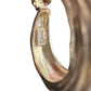 Vintage Yves Saint Laurent Signed 925 Sterling Silver Modernist Ribbed "Shrimp" Clip On Hoop Earrings Yves Saint Laurent (YSL)  A+ Stuff Earrings