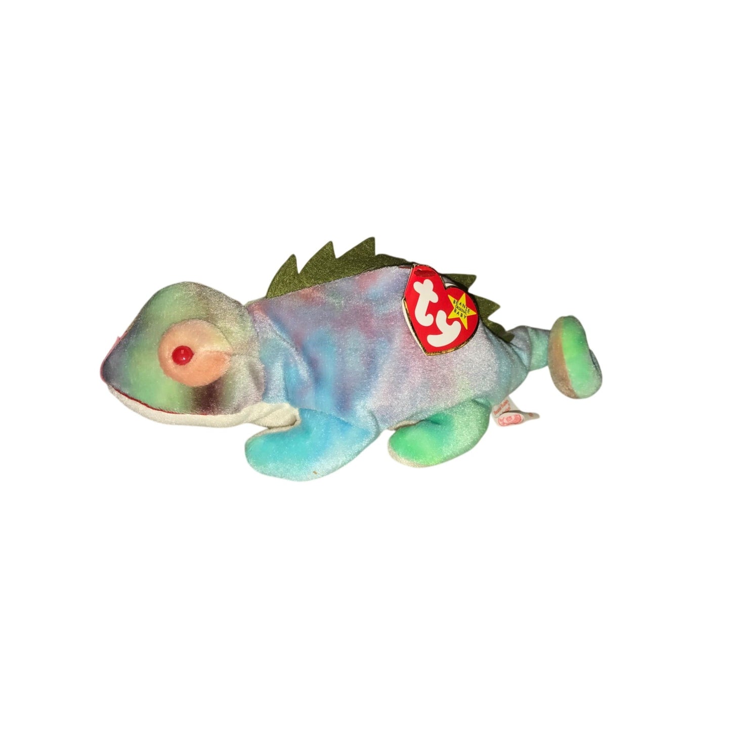 Retired 1997 Pastel Iggy the Iguana Beanie Baby TY Beanie Baby  A+ Stuff Plush Toys / Stuffed Animals