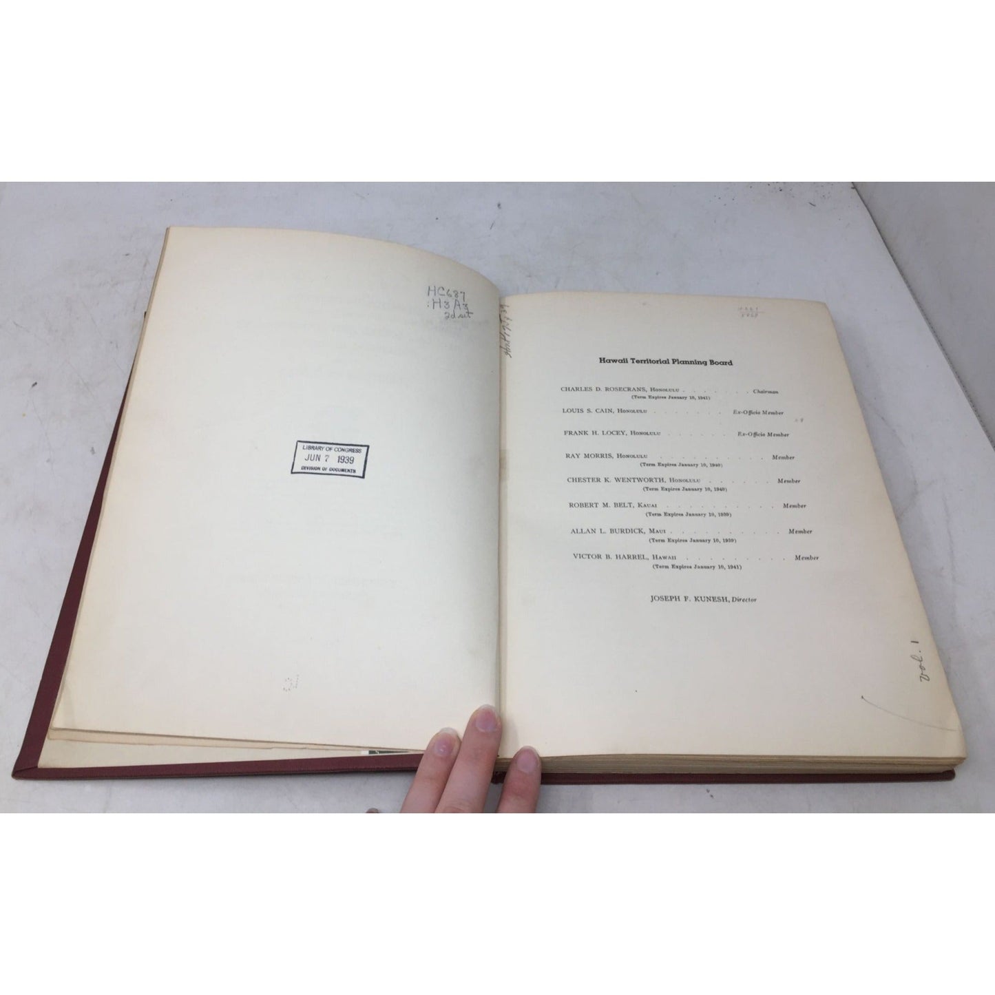 Vintage Copy of the Hawaii Territorial Planning Board First Progress Report Unbranded  A+ Stuff books