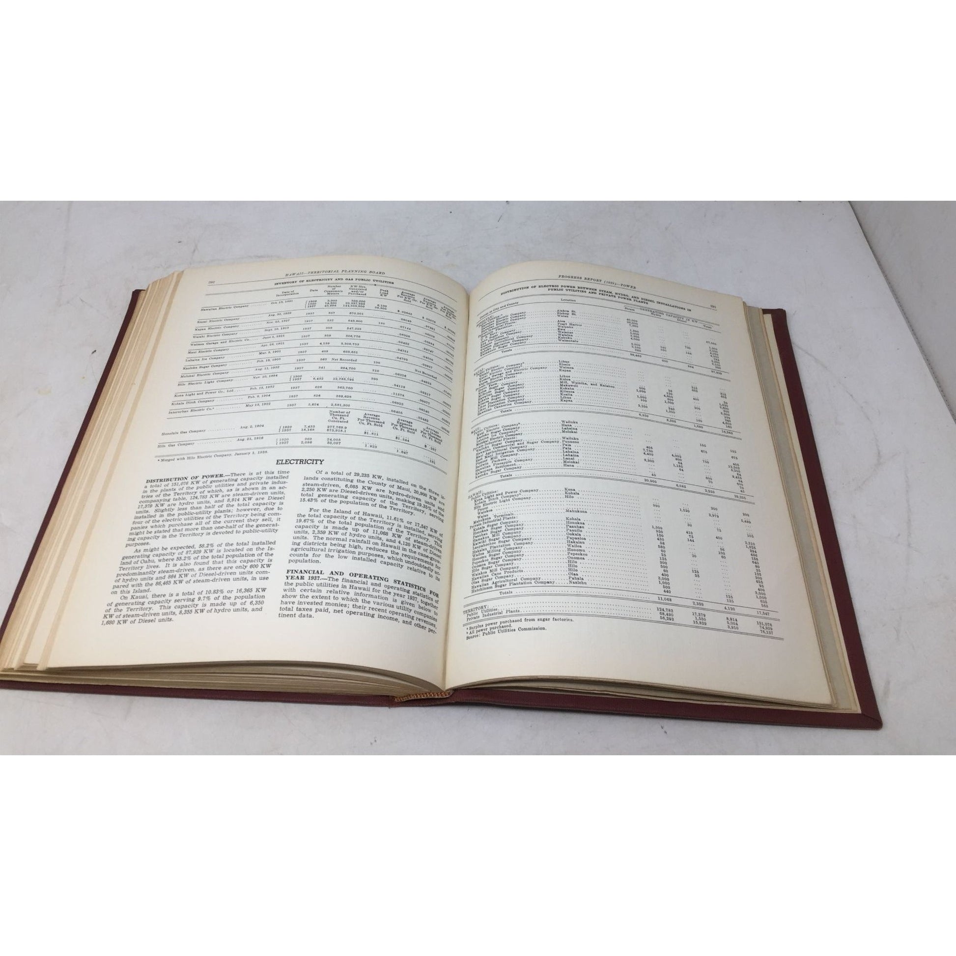 Vintage Copy of the Hawaii Territorial Planning Board First Progress Report Unbranded  A+ Stuff books