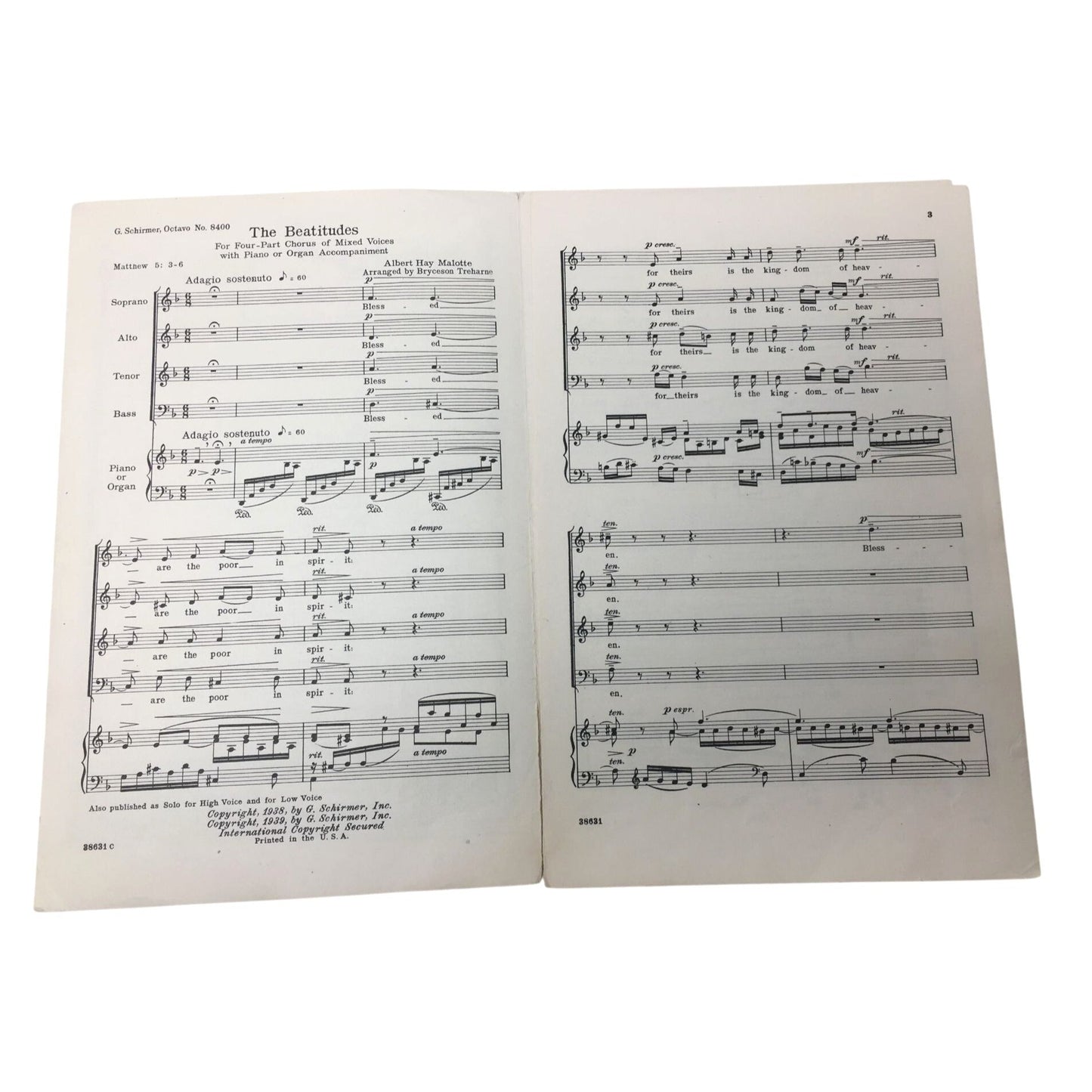 Catalog Page for G. Schirmer’s Choral Church Music A+ Stuff  A+ Stuff SHEET MUSIC