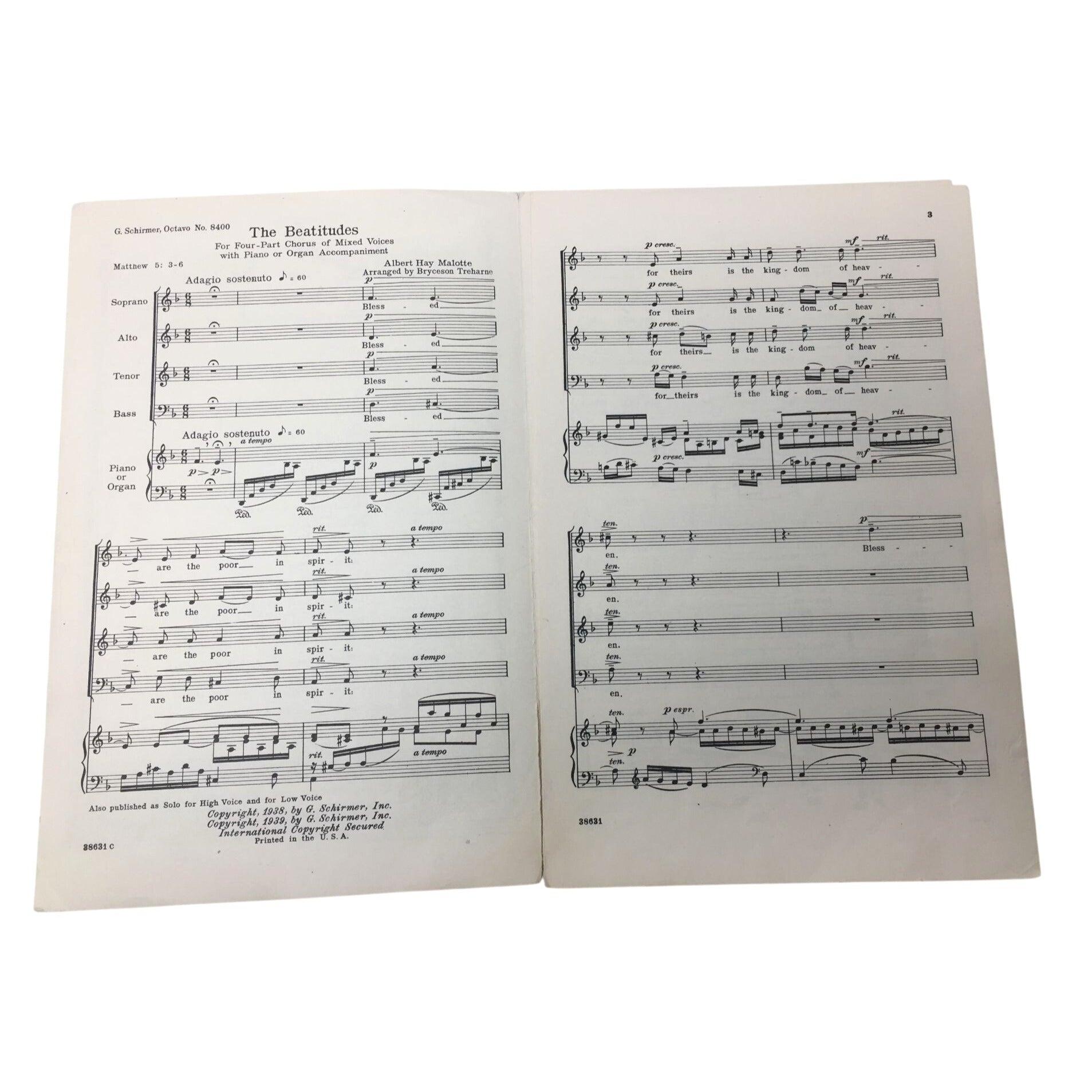 Catalog Page for G. Schirmer’s Choral Church Music A+ Stuff  A+ Stuff SHEET MUSIC