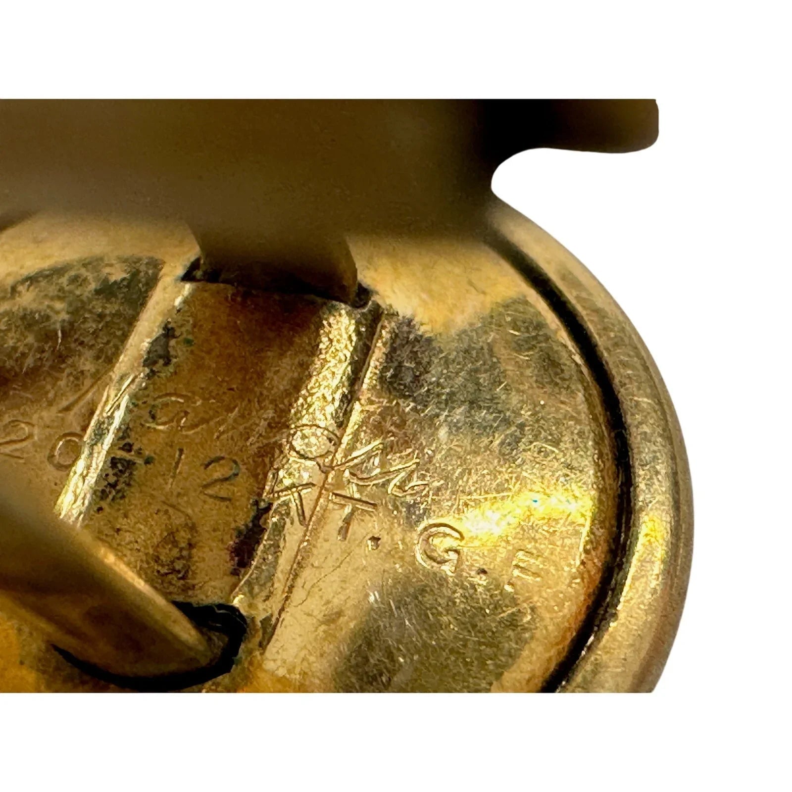 Nanasi 12kt Gold Filled Men's Cufflinks - Script EB Initials etched on front - Nanasi - Cufflinks - A+ Stuff