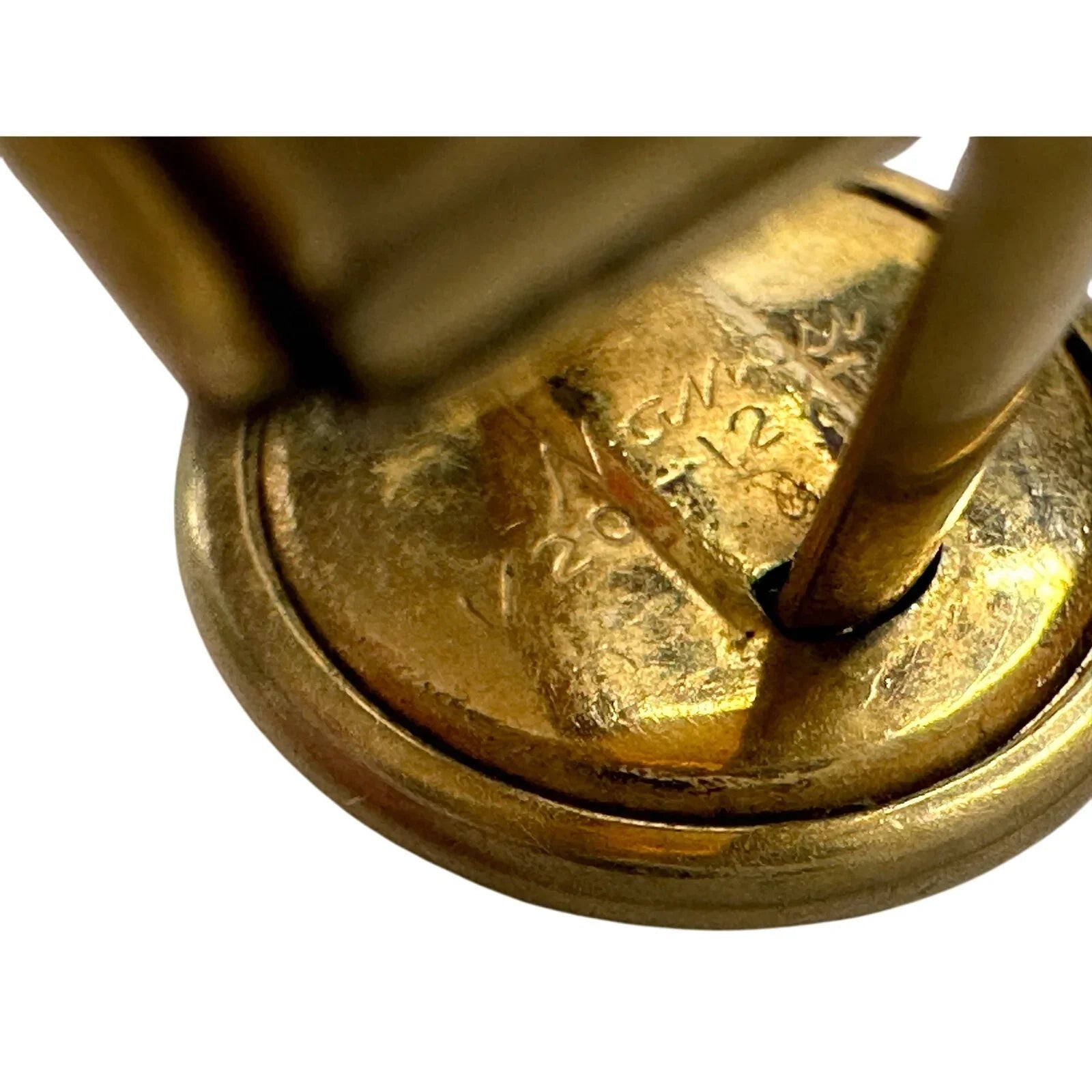 Nanasi 12kt Gold Filled Men's Cufflinks - Script EB Initials etched on front - Nanasi - Cufflinks - A+ Stuff