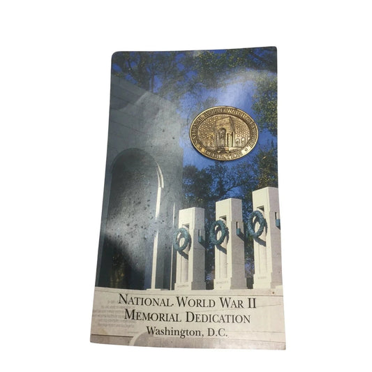 National World War 2 Memorial Dedication Washington D.C. Pin on Card - A+ Stuff - pin - A+ Stuff
