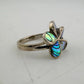 Natural Abalone Flower Ring in Sterling Silver Size 9.75 - A+ Stuff