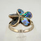 Natural Abalone Flower Ring in Sterling Silver Size 9.75 - A+ Stuff