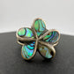 Natural Abalone Flower Ring in Sterling Silver Size 9.75 - A+ Stuff