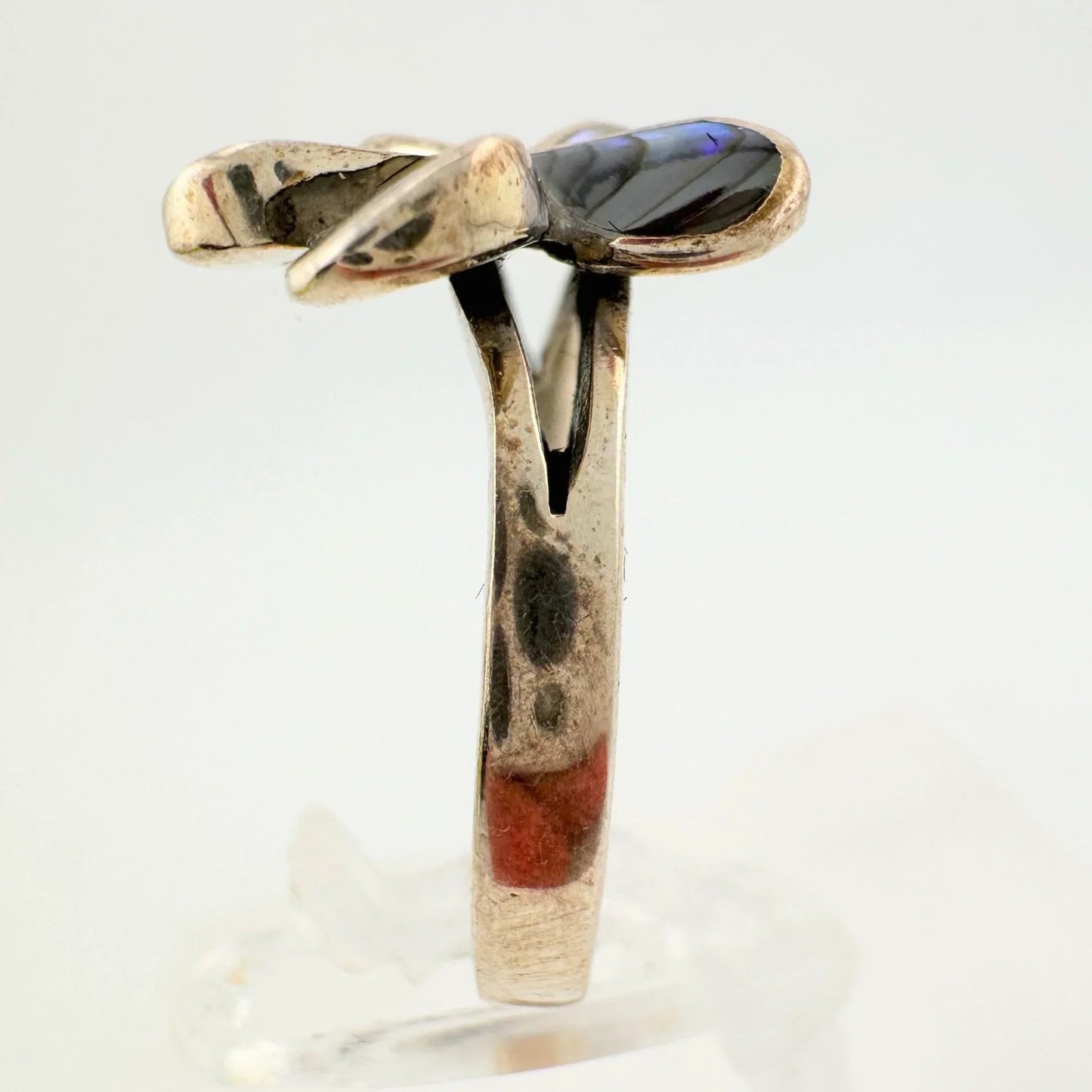 Natural Abalone Flower Ring in Sterling Silver Size 9.75 - A+ Stuff