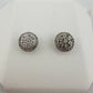 Natural Diamond Halo Stud Earrings in Sterling Silver - A+ Stuff