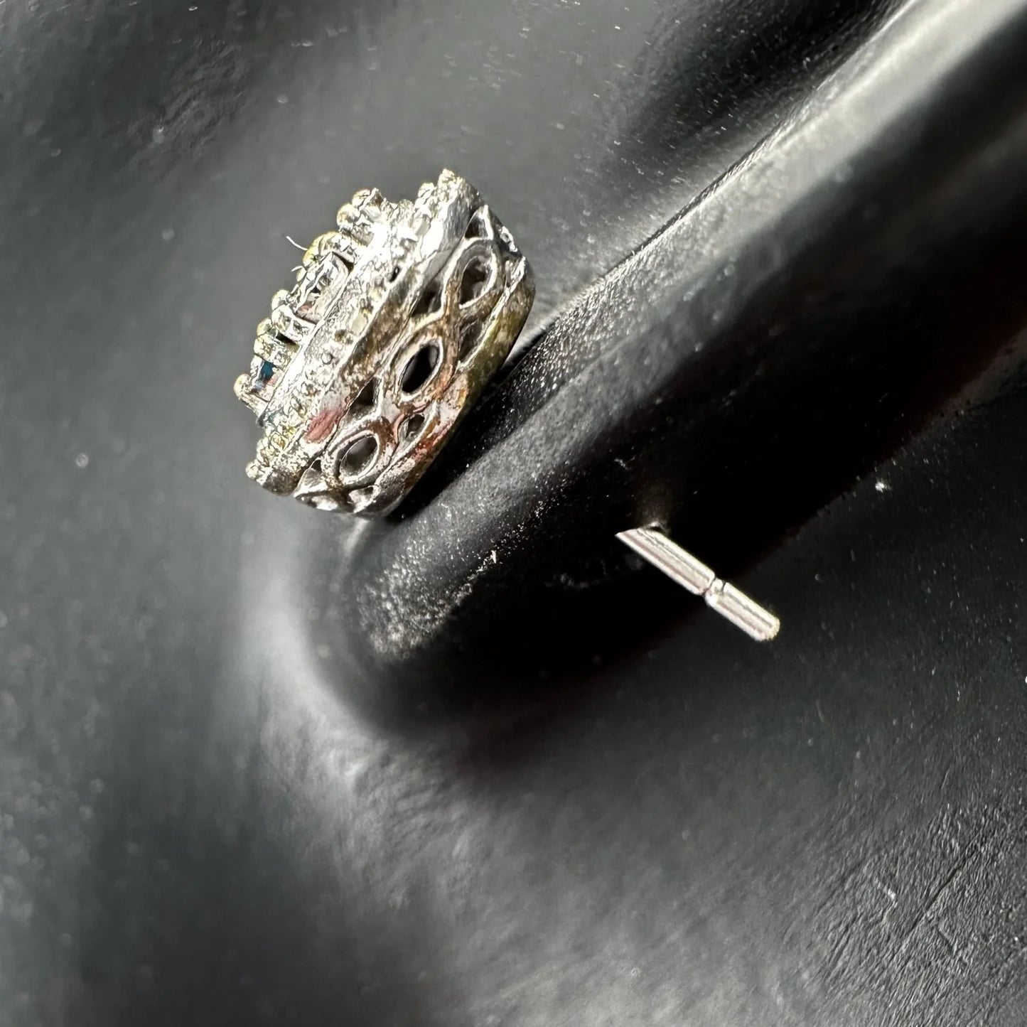 Natural Diamond Halo Stud Earrings in Sterling Silver - A+ Stuff