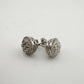 Natural Diamond Halo Stud Earrings in Sterling Silver - A+ Stuff