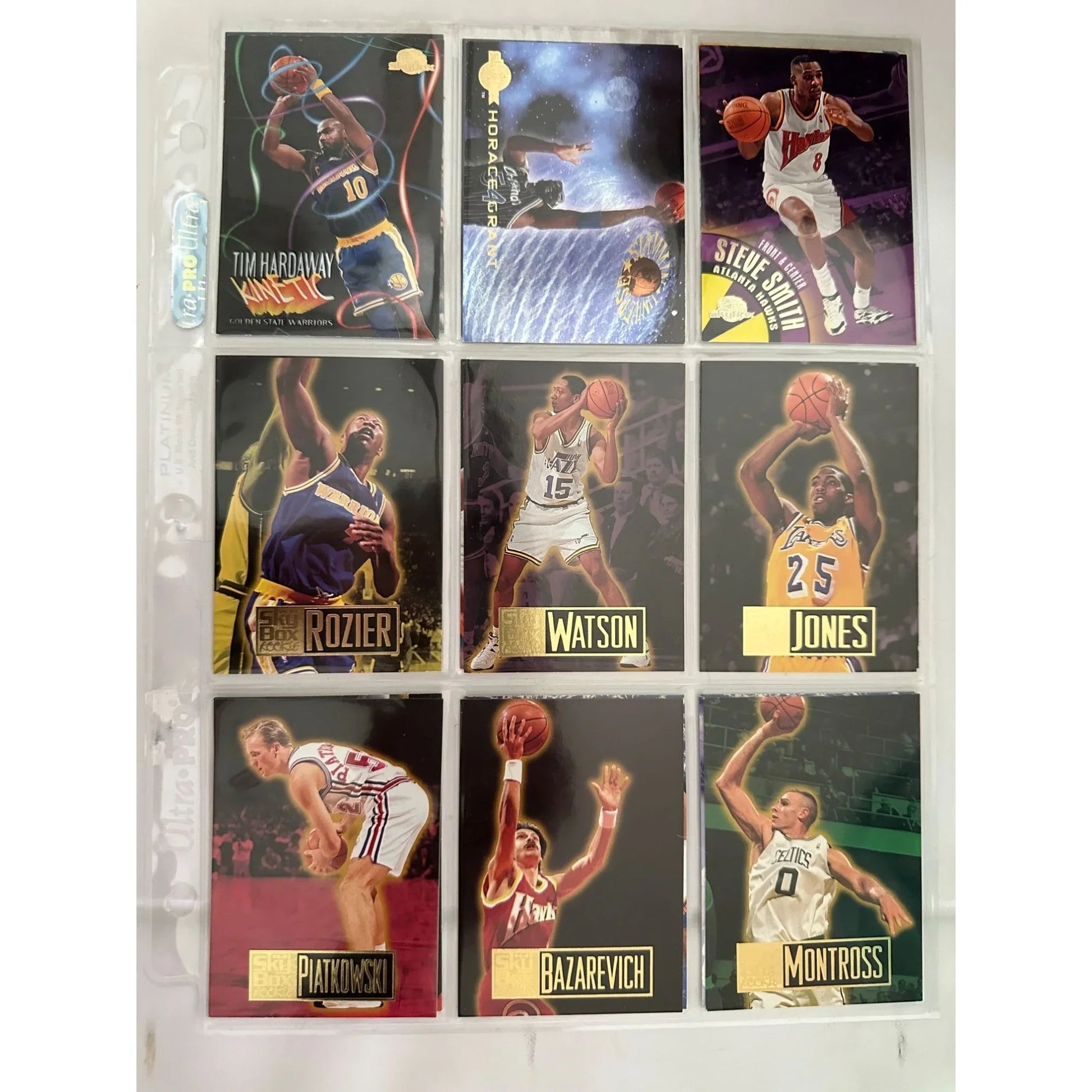 NBA Basketball Trading Cards Collection Featuring Players & Teams From 1990s With Original Sleeves & Assorted Brands - SkyBox, Upper Deck, Fleer, Topps - A+ Stuff