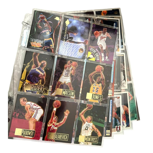 NBA Basketball Trading Cards Collection Featuring Players & Teams From 1990s With Original Sleeves & Assorted Brands - SkyBox, Upper Deck, Fleer, Topps - A+ Stuff