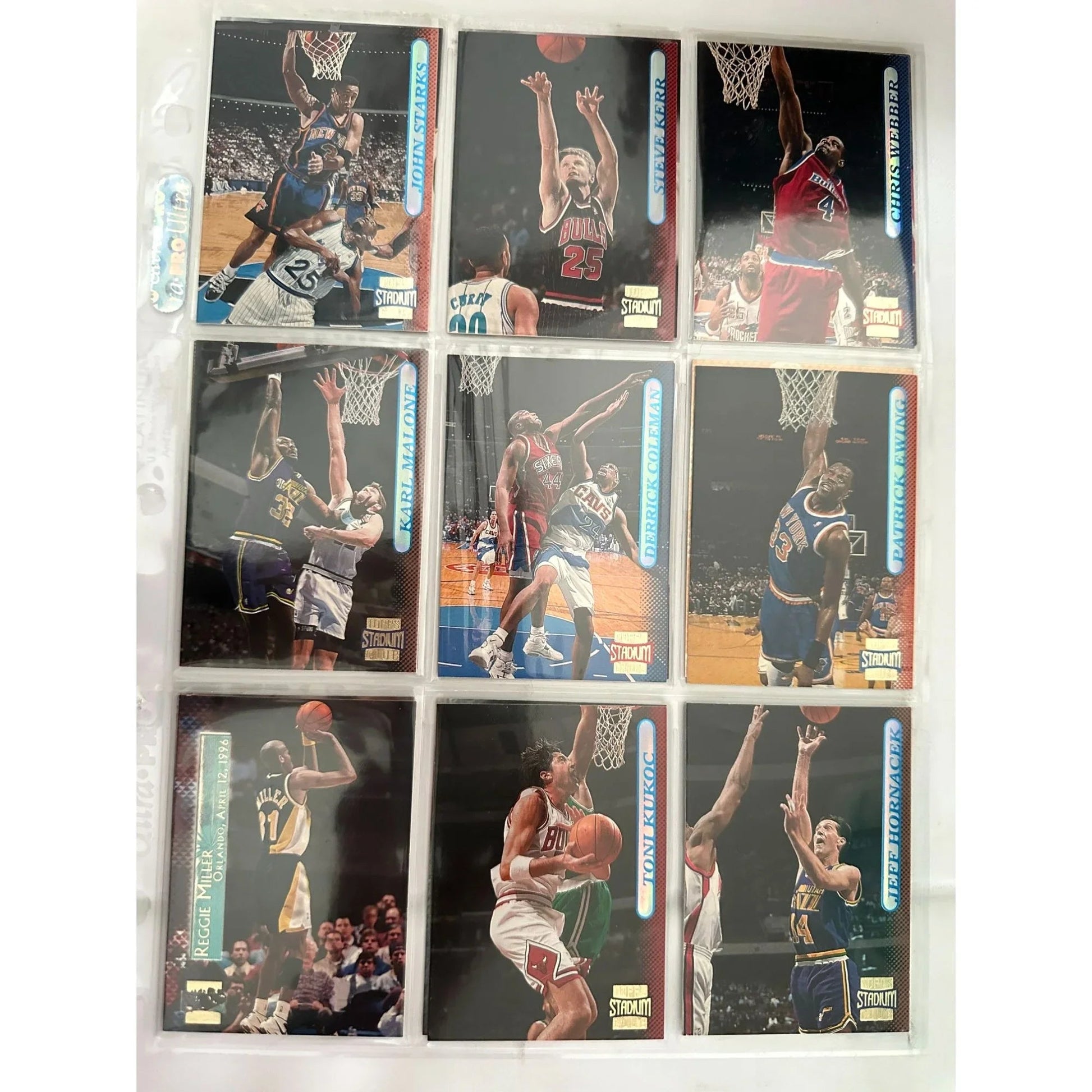 NBA Basketball Trading Cards Collection Featuring Players & Teams From 1990s With Original Sleeves & Assorted Brands - SkyBox, Upper Deck, Fleer, Topps - A+ Stuff