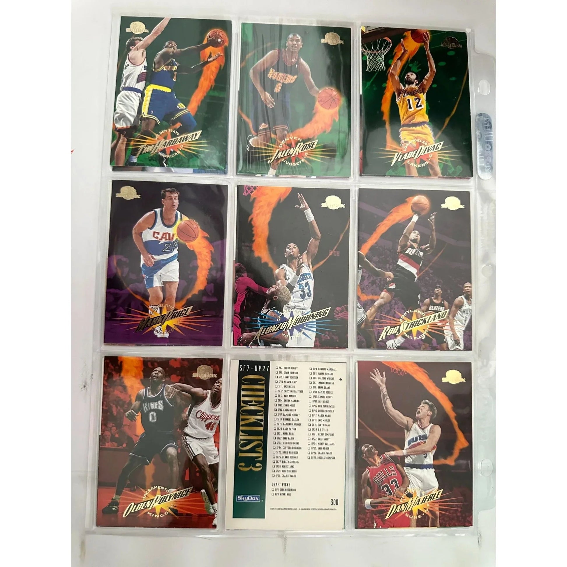 NBA Basketball Trading Cards Collection Featuring Players & Teams From 1990s With Original Sleeves & Assorted Brands - SkyBox, Upper Deck, Fleer, Topps - A+ Stuff