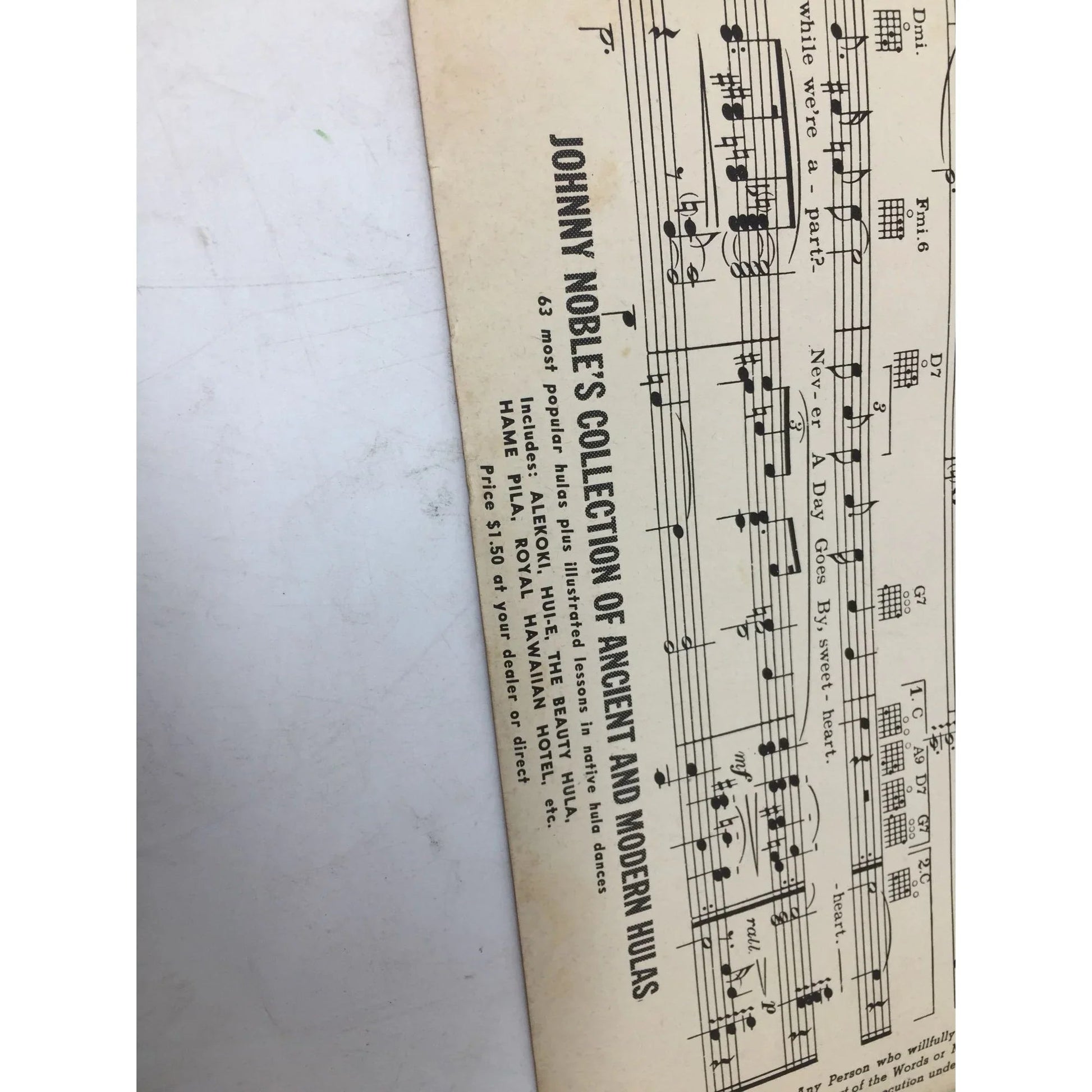 NEVER A DAY GOES BY Vintage sheet music - A+ Stuff - SHEET MUSIC - A+ Stuff