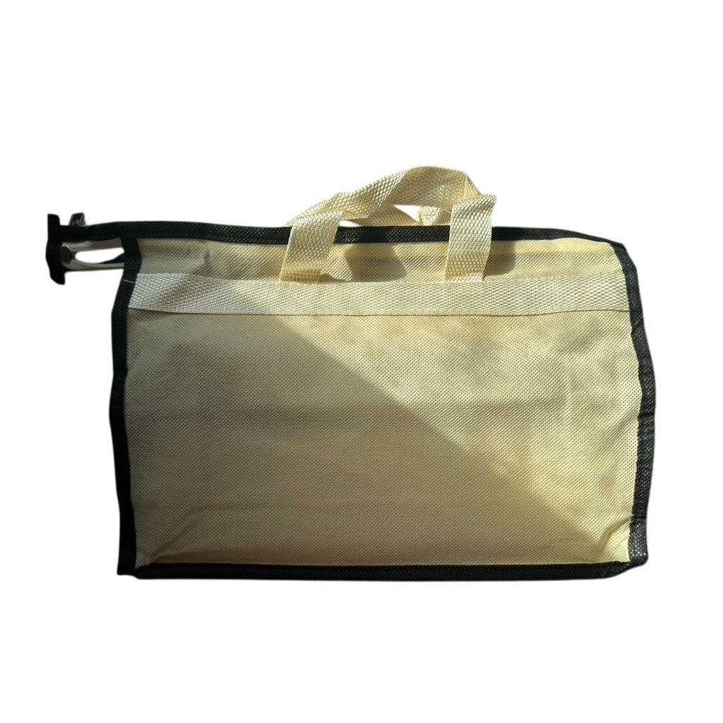 New Handbag with Handles and Zipper (Cream and Black Color) - A+ Stuff - Bag - A+ Stuff