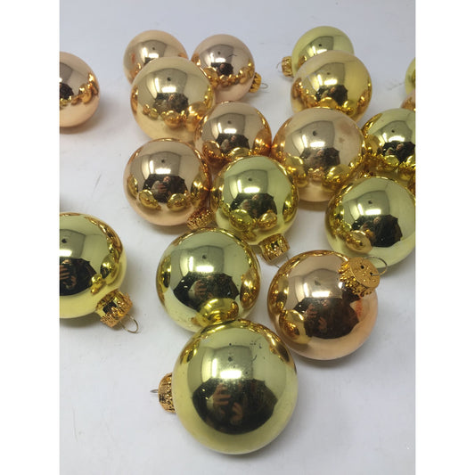 24 Gold Tone Christmas Tree Ornaments