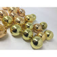 24 Gold Tone Christmas Tree Ornaments