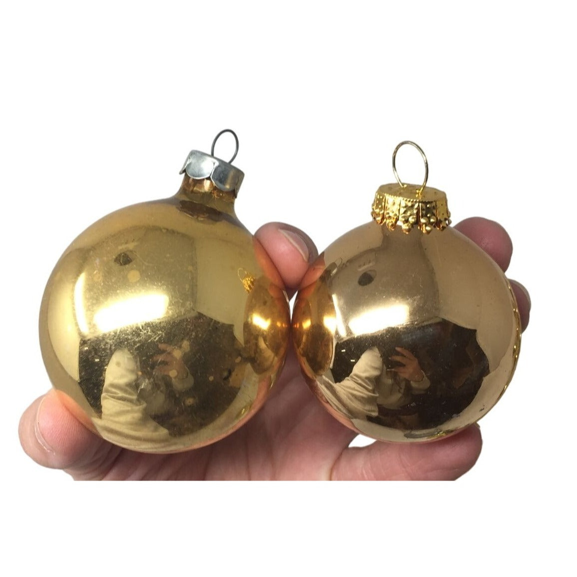 24 Gold Tone Christmas Tree Ornaments