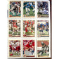 NFL Footbal Trading Cards - Various Years & Brands - 4 Binder Pages (front & back) - Upper Deck, Topps, Score, NFL Pro Set - Sports Collectibles - A+ Stuff