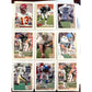NFL Footbal Trading Cards - Various Years & Brands - 4 Binder Pages (front & back) - Upper Deck, Topps, Score, NFL Pro Set - Sports Collectibles - A+ Stuff