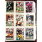 NFL Footbal Trading Cards - Various Years & Brands - 4 Binder Pages (front & back) - Upper Deck, Topps, Score, NFL Pro Set - Sports Collectibles - A+ Stuff