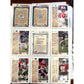 NFL Footbal Trading Cards - Various Years & Brands - 4 Binder Pages (front & back) - Upper Deck, Topps, Score, NFL Pro Set - Sports Collectibles - A+ Stuff