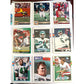 NFL Footbal Trading Cards - Various Years & Brands - 4 Binder Pages (front & back) - Upper Deck, Topps, Score, NFL Pro Set - Sports Collectibles - A+ Stuff