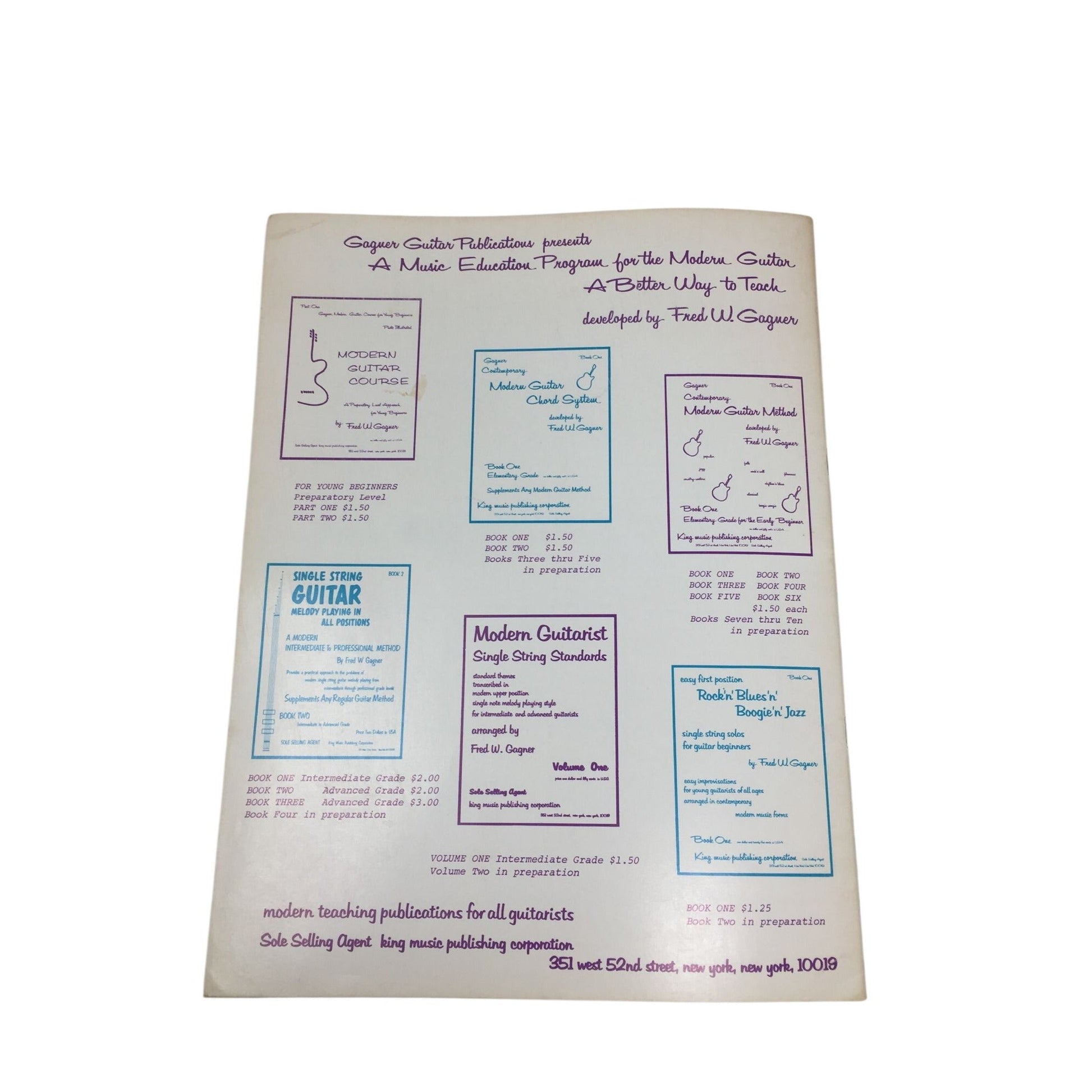 "Gaguer Contemporary Modern Guitar Chord System" book A+ Stuff  A+ Stuff Sheet Music