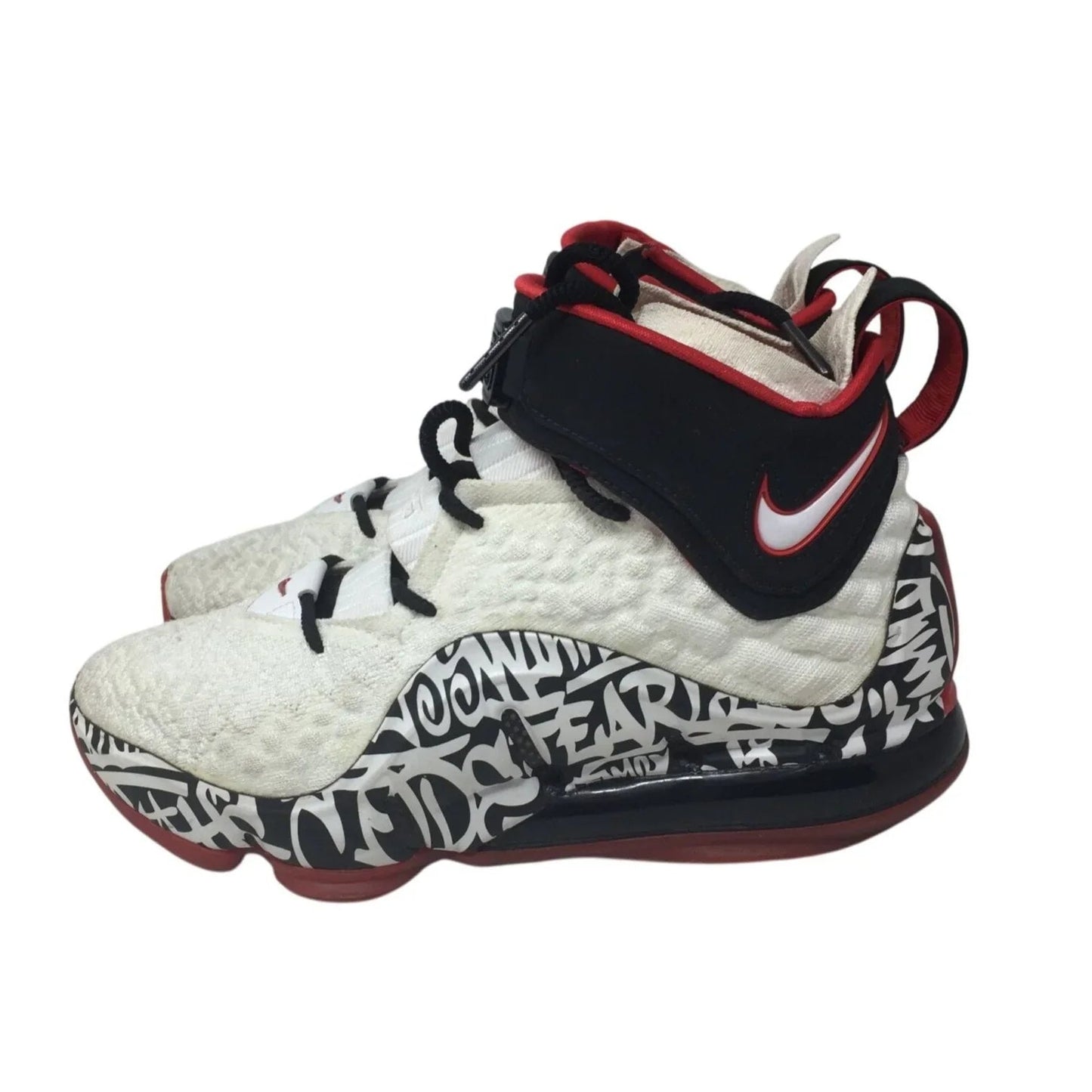 Nike Lebron XVII 17 Grafiti Freestyle White/Red/Black Sneakers - US Size 6 - nike - Shoes - A+ Stuff