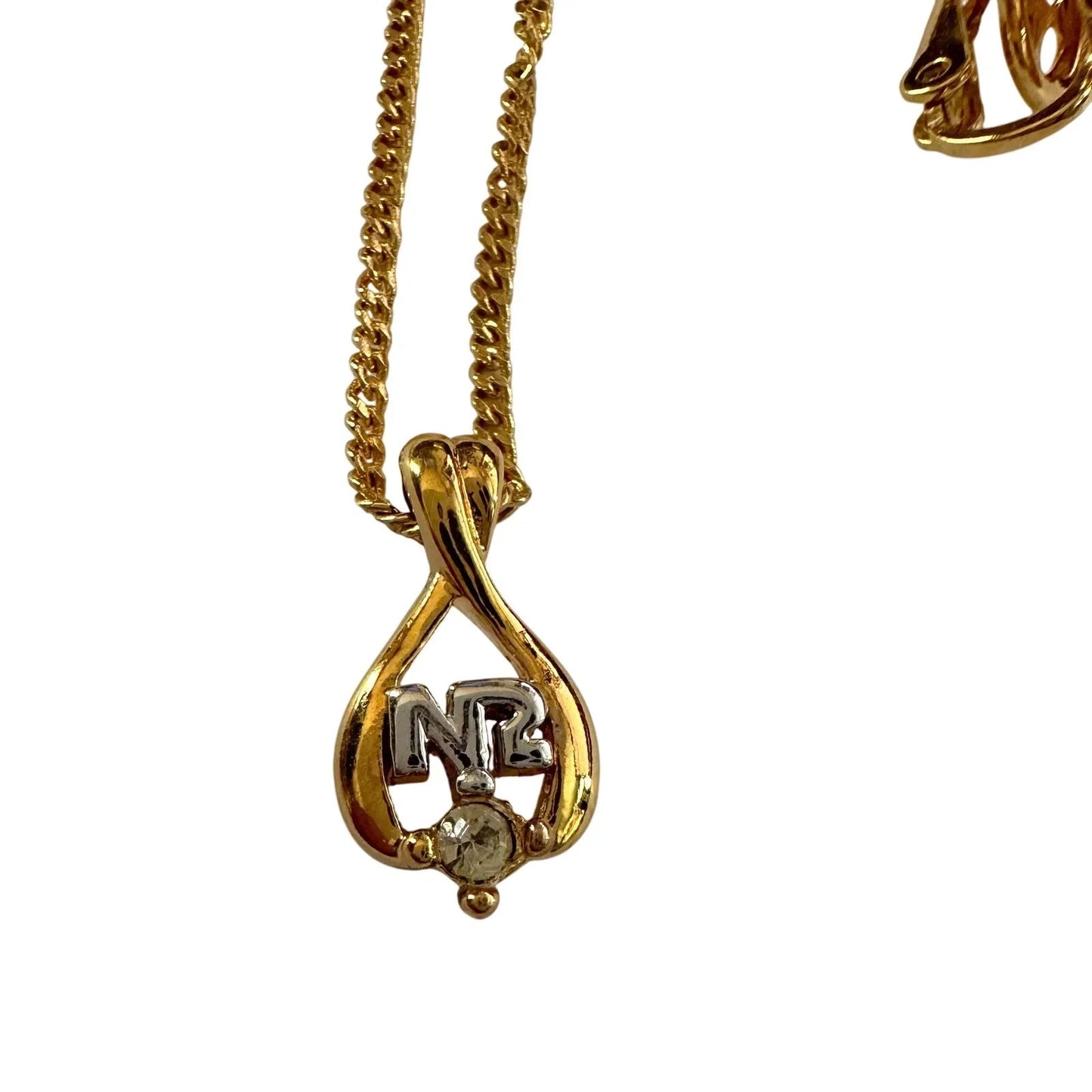 Nina Ricci Necklace nad Earrings Set NR Rhinestone - Nina Ricci - Jewelry Set - A+ Stuff